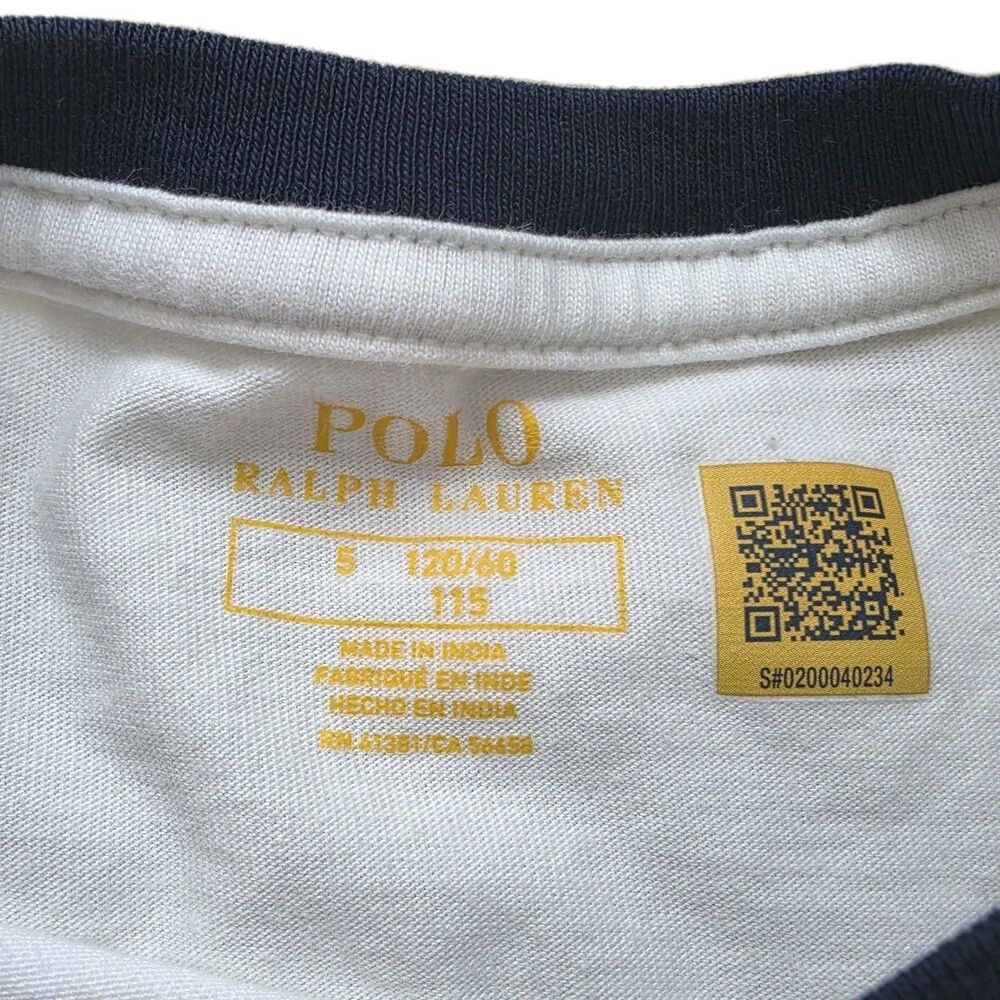 Polo Ralph Lauren Boys Corduroy-Logo Cotton Jersey Tee White Little Kid, Size 5 - Picture 3 of 6
